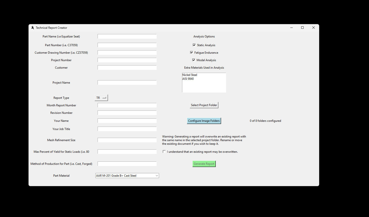 Report Generator GUI
